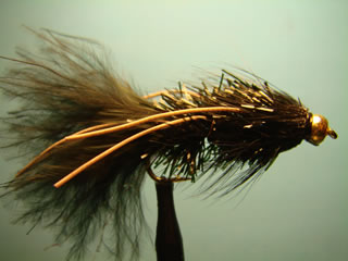 Black Bead Head Crystal Rubber Woolly Bugger (4-6-10)